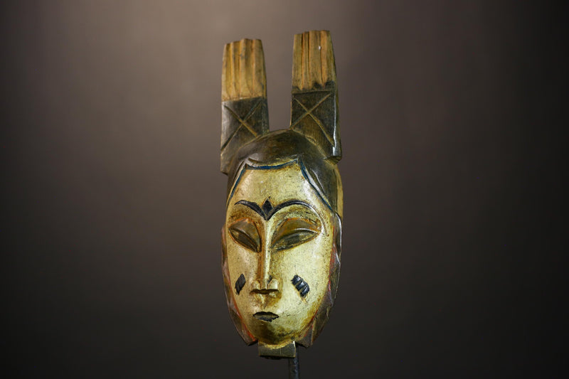 African Tribal Face Mask | Handmade Guro Art | Wood Collectible Piece | Unique Home Decor | Ethnic Wall Accent | Decorative Mask Art-9220