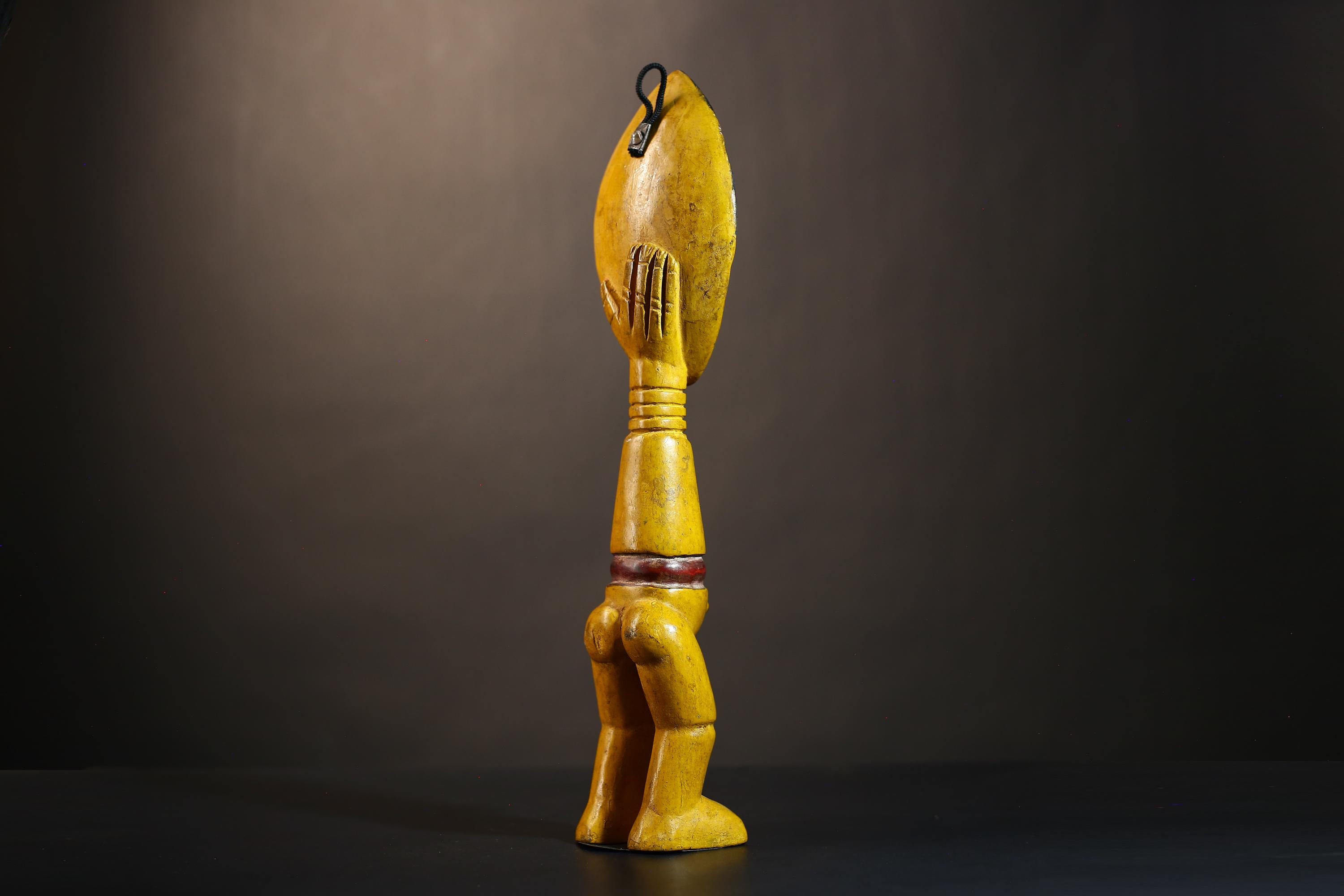 African Wooden Woman Figure - Handmade Art Sculpture for Unique Home Decor-G4900