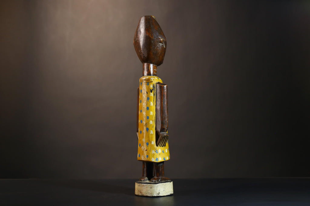 African Wooden Woman Figure - Handmade Art Sculpture for Unique Home Decor-G4900