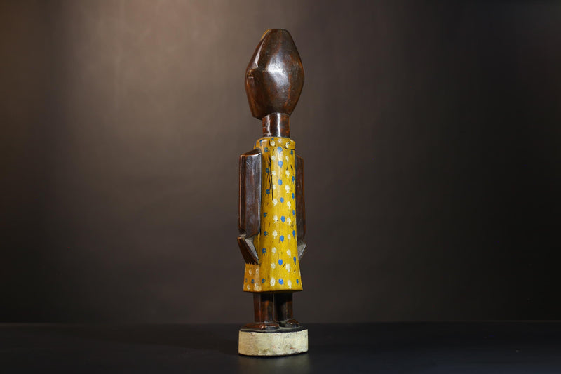 African Wooden Woman Figure - Handmade Art Sculpture for Unique Home Decor-G4900