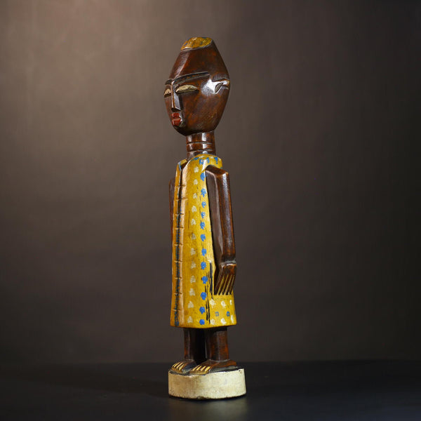 African Wooden Woman Figure - Handmade Art Sculpture for Unique Home Decor-G4900