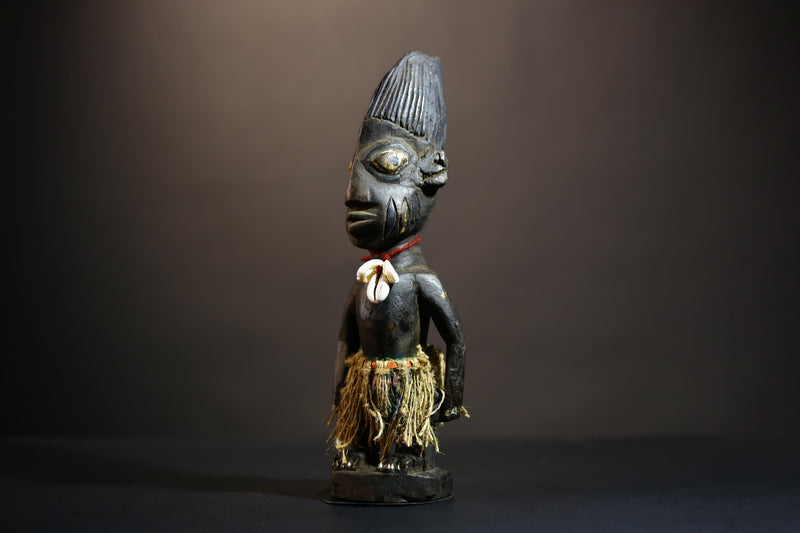 African Yoruba Tribal Figures - Unique Handcrafted Sculptures from Nigeria for Home Decor-G4898