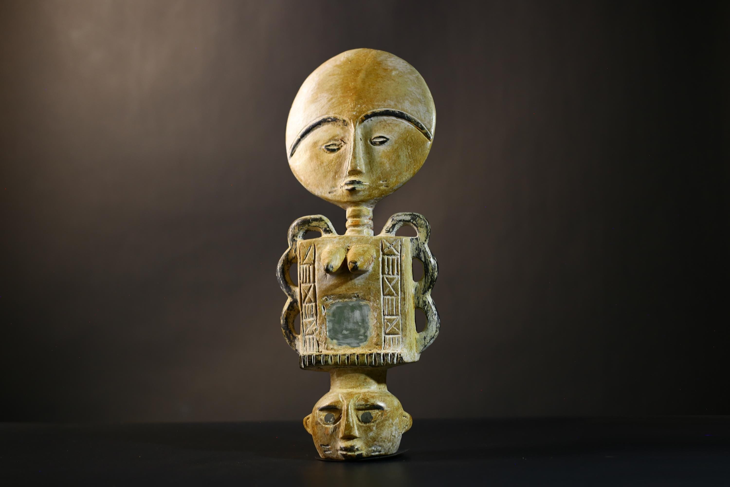 African Akua'ba Figure | Ashanti Fertility Doll | Hand Carved Wood Sculpture | Unique Tribal Art | Cultural Heritage Decor | Gift Idea-G4736