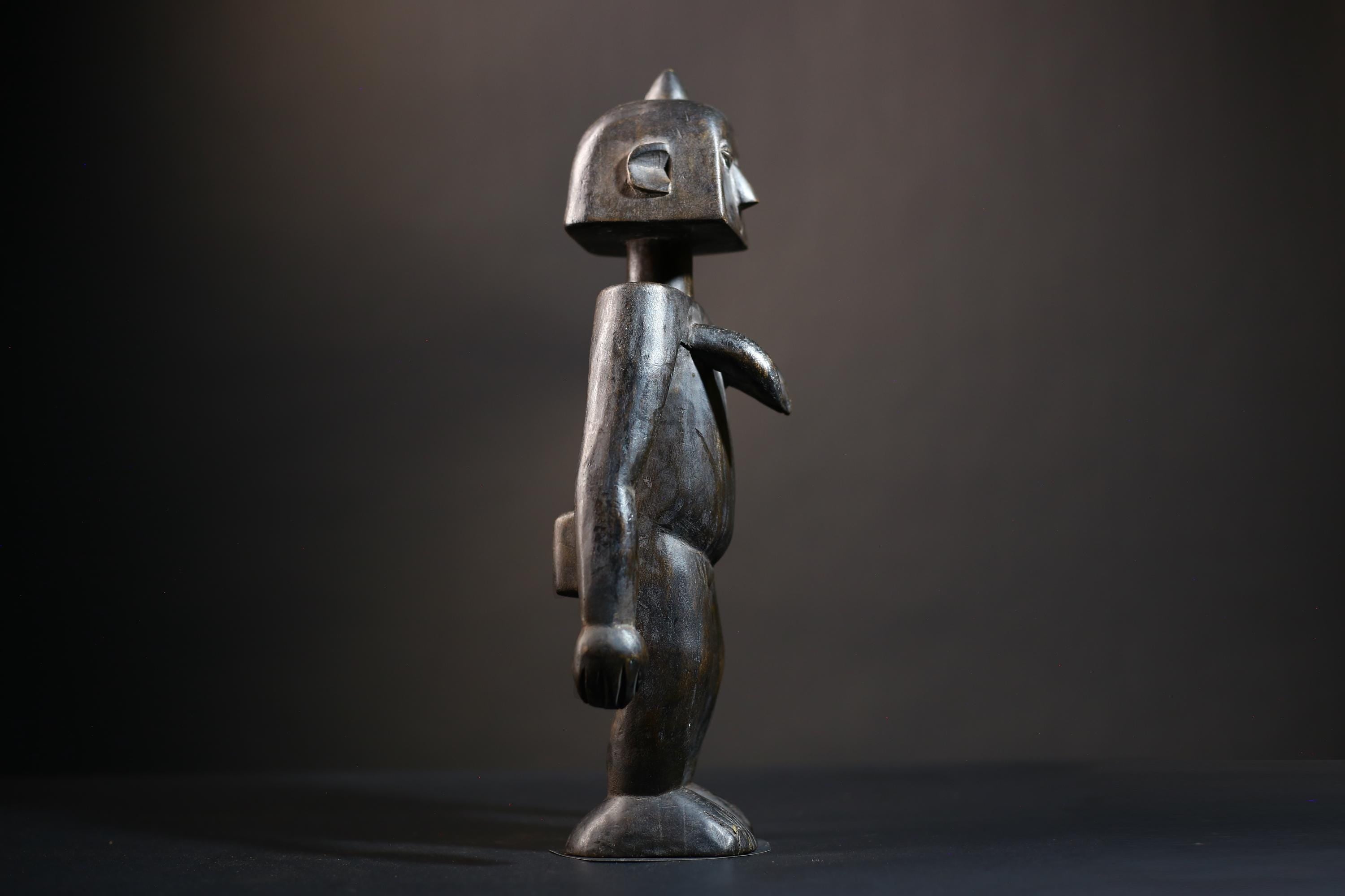 African Songo Decor Figure | Vintage Tribal Wood Art | Unique Female Statue Sculpture | Angola Ethnic Collectible Gift-G4734