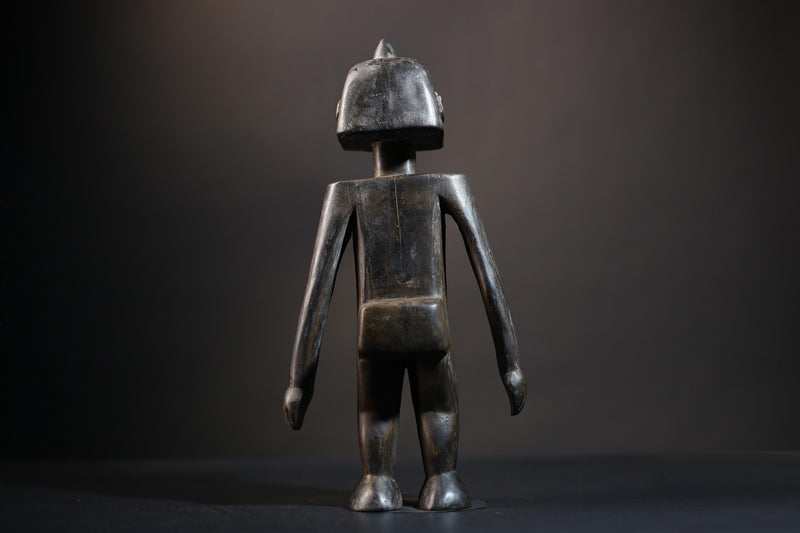 African Songo Decor Figure | Vintage Tribal Wood Art | Unique Female Statue Sculpture | Angola Ethnic Collectible Gift-G4734
