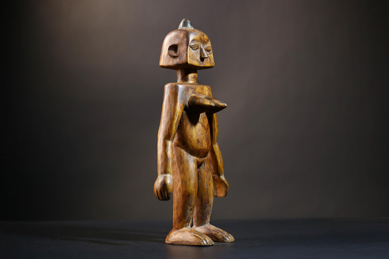 African Songo Figure | Vintage Tribal Art | Handcrafted Wood Sculpture | Unique Angola Decor | Ethnic Collectibles-G4733