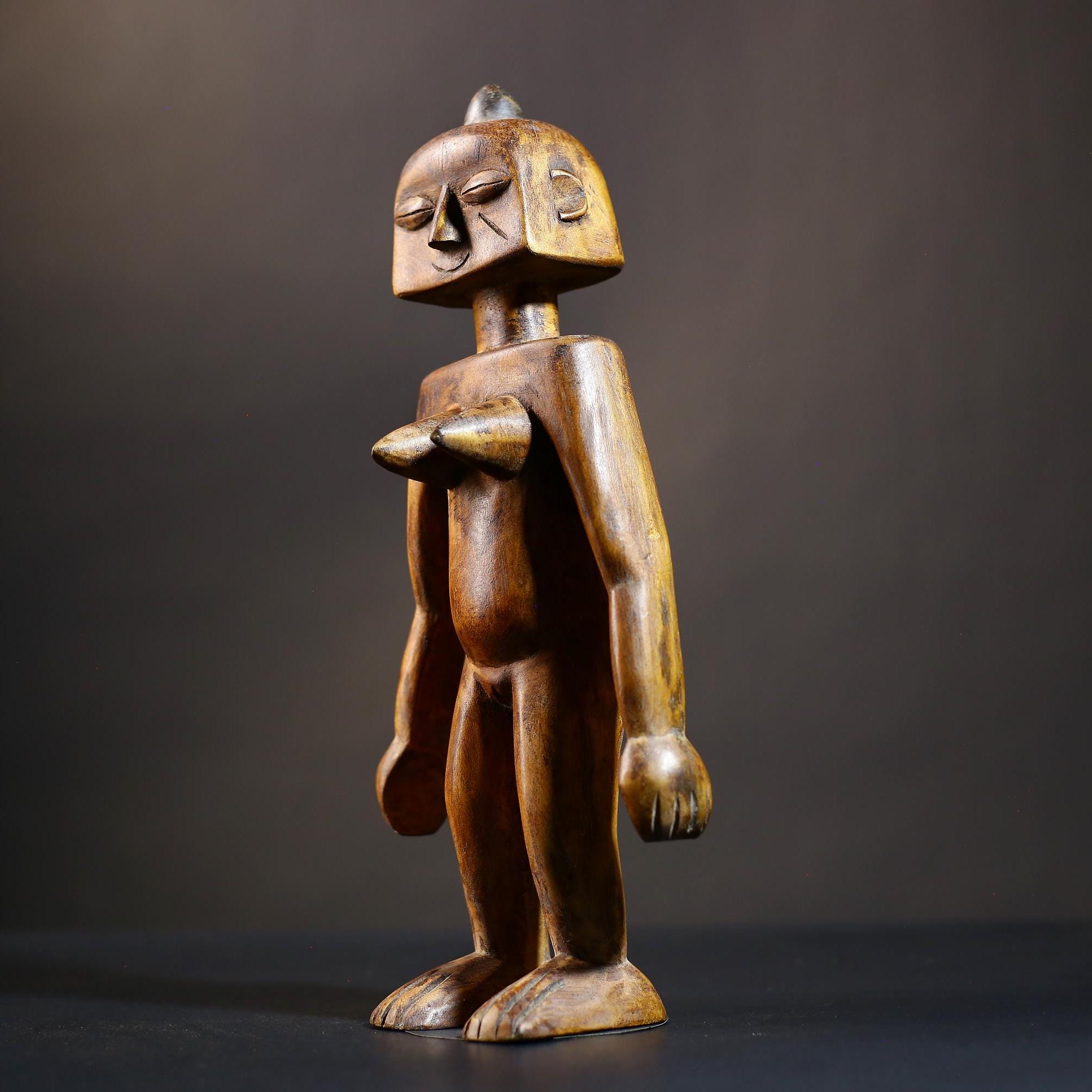 African Songo Figure | Vintage Tribal Art | Handcrafted Wood Sculpture | Unique Angola Decor | Ethnic Collectibles-G4733