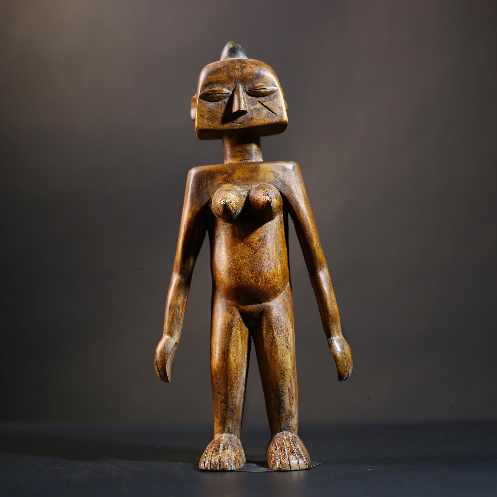 African Songo Figure | Vintage Tribal Art | Handcrafted Wood Sculpture | Unique Angola Decor | Ethnic Collectibles-G4733