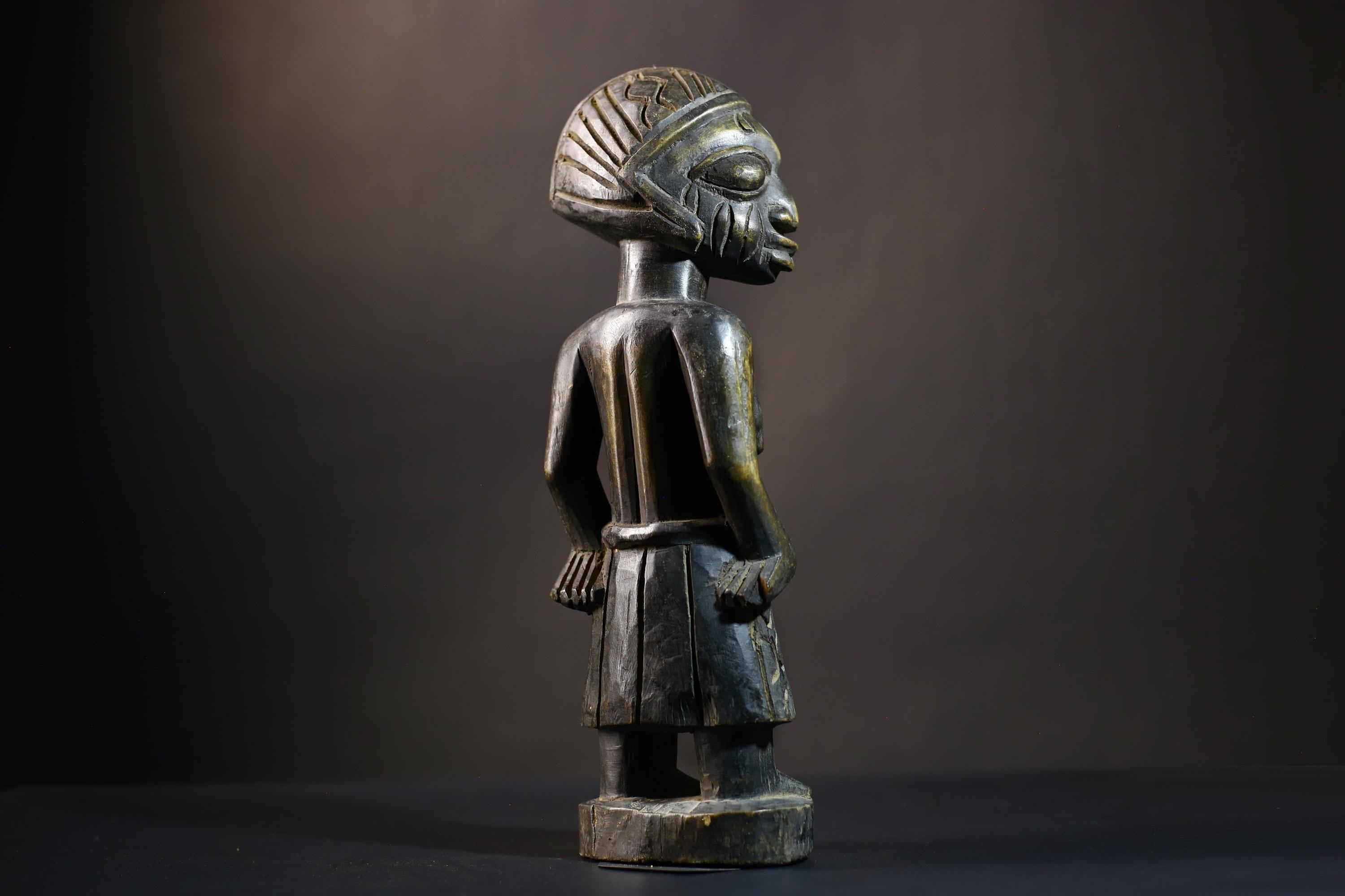 African Bamana Figure | Vintage Mali Art | Hand-Carved Wood Sculpture | Unique Tribal Decor | Ethnic Home Accent-G4732