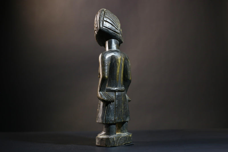 African Bamana Figure | Vintage Mali Art | Hand-Carved Wood Sculpture | Unique Tribal Decor | Ethnic Home Accent-G4732