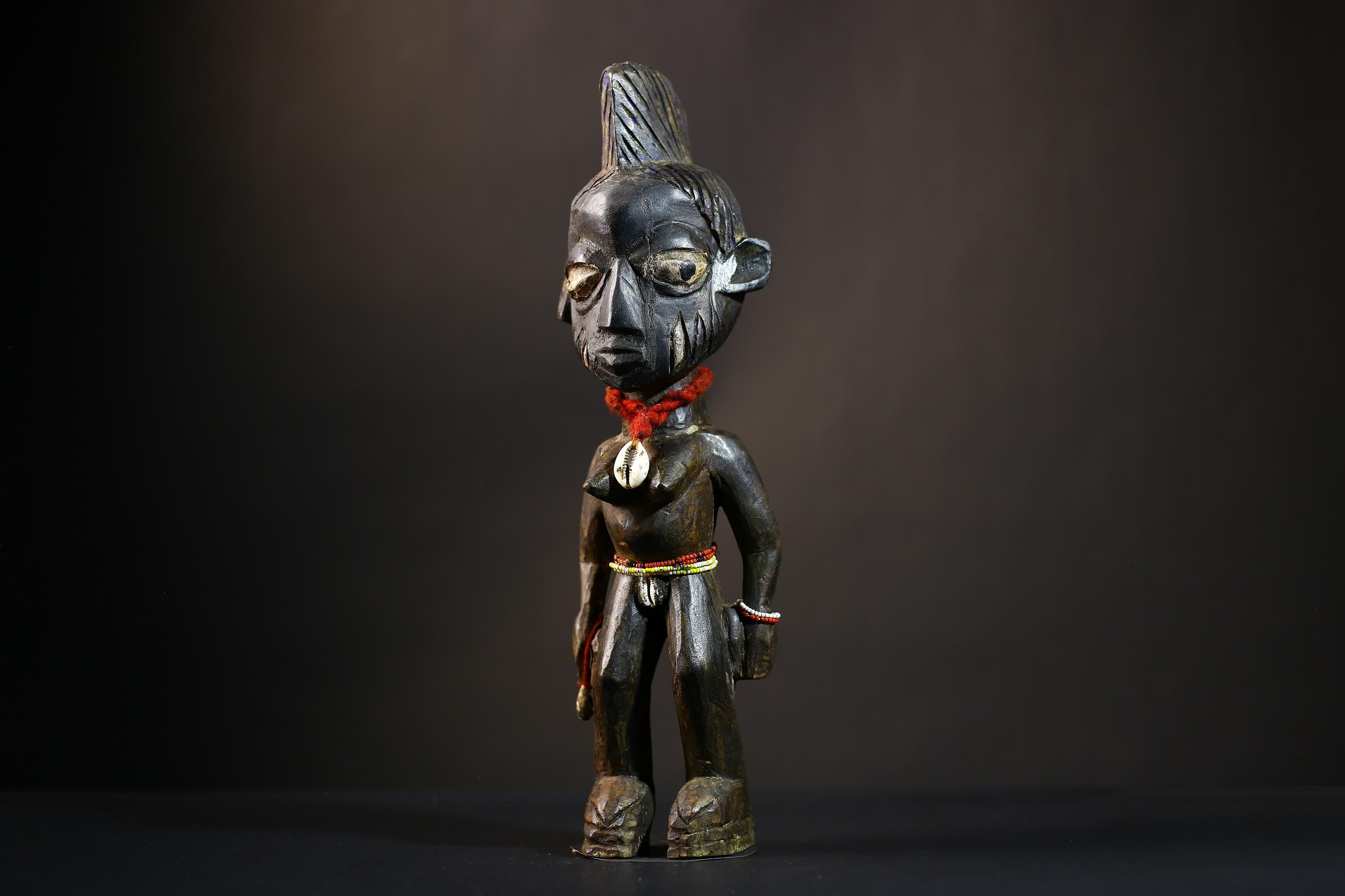 African Yoruba Figure | Authentic Art from Nigeria | Abeokuta Region | Unique Tribal Decor | Handcrafted Cultural Sculpture-G4730