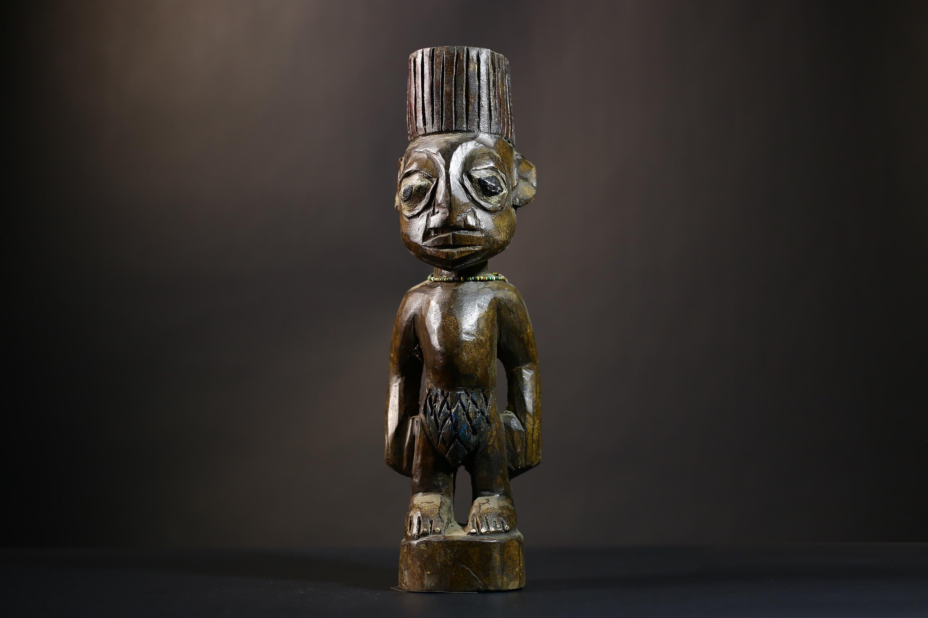 African Yoruba Figure | Authentic Art from Nigeria | Abeokuta Region Craft | Unique Tribal Home Decor | Handcrafted Sculpture-G4728