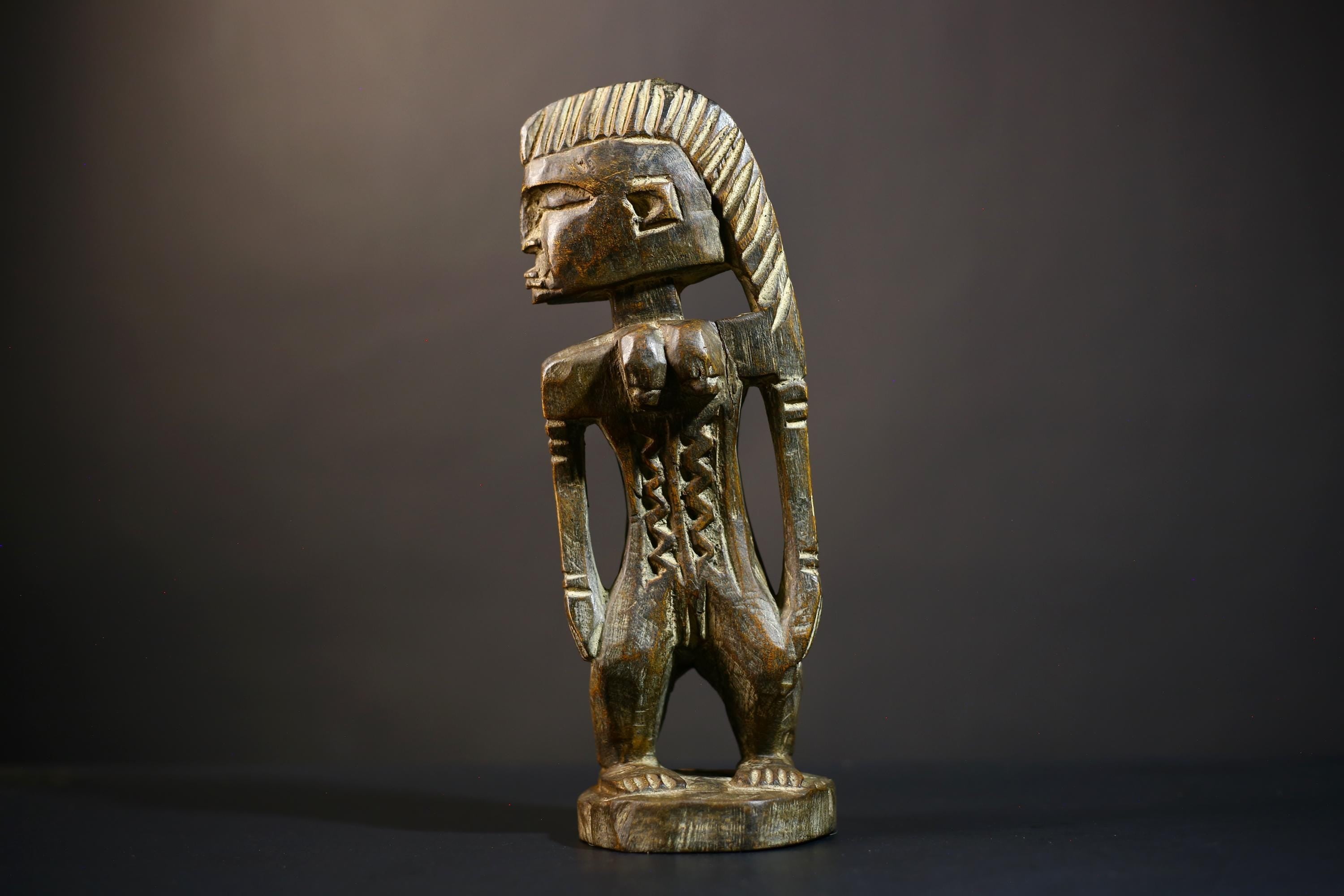 African Mami Wata Figure | Ewe Mermaid Art | Unique Togo Sculpture | Handcrafted Decoration | Cultural Home Accent-G4752