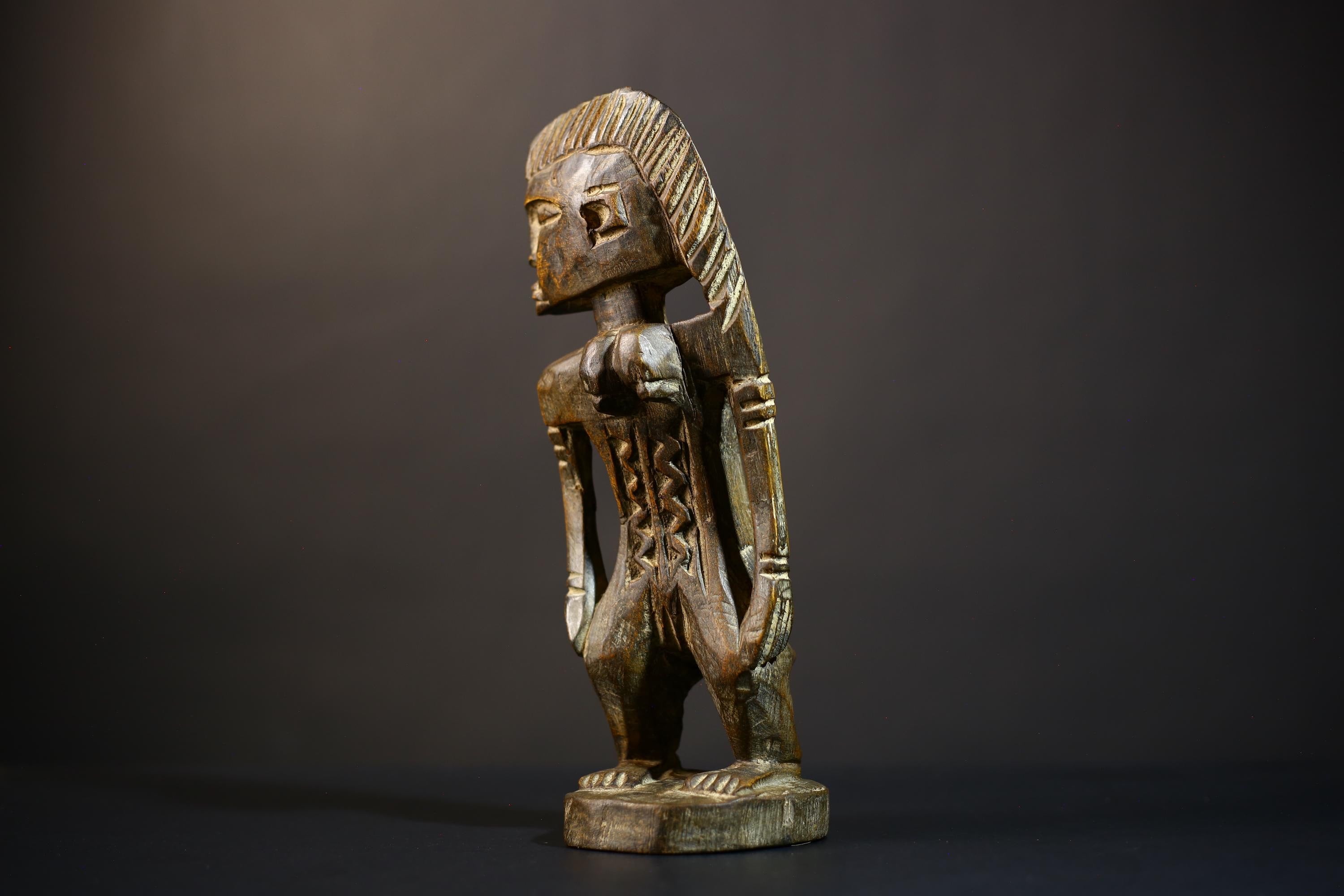 African Mami Wata Figure | Ewe Mermaid Art | Unique Togo Sculpture | Handcrafted Decoration | Cultural Home Accent-G4752