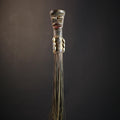 African Yoruba Figure | Flywhisk Artifact | Unique Nigerian Art | Ethnographic Home Decor | Traditional Cultural Accent-G4750