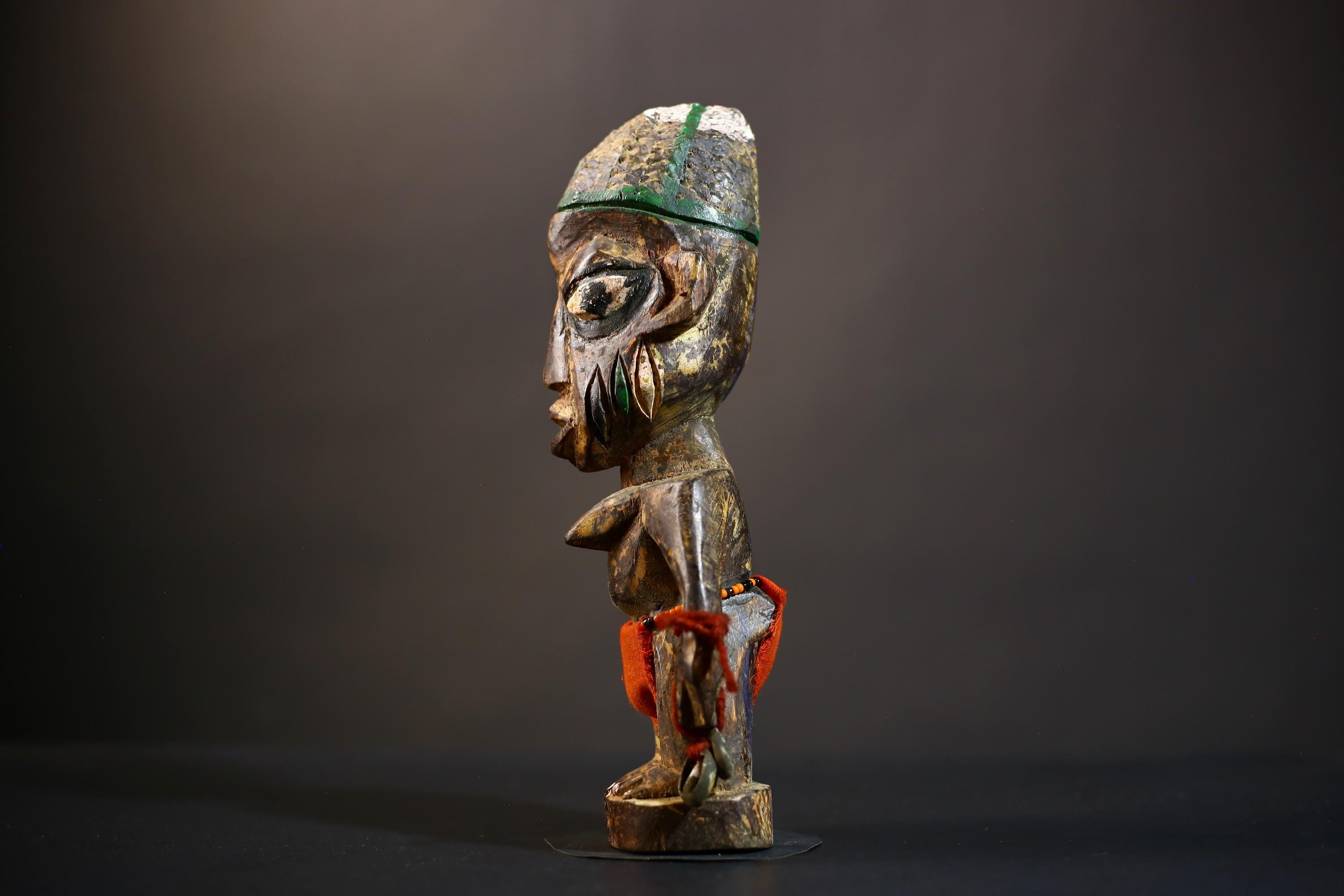 African Yoruba Ibeji Twin Figures | Handcrafted Nigeria Sculpture | Unique Tribal Art | Wooden Decor | Ethnic Home Accent-G4745