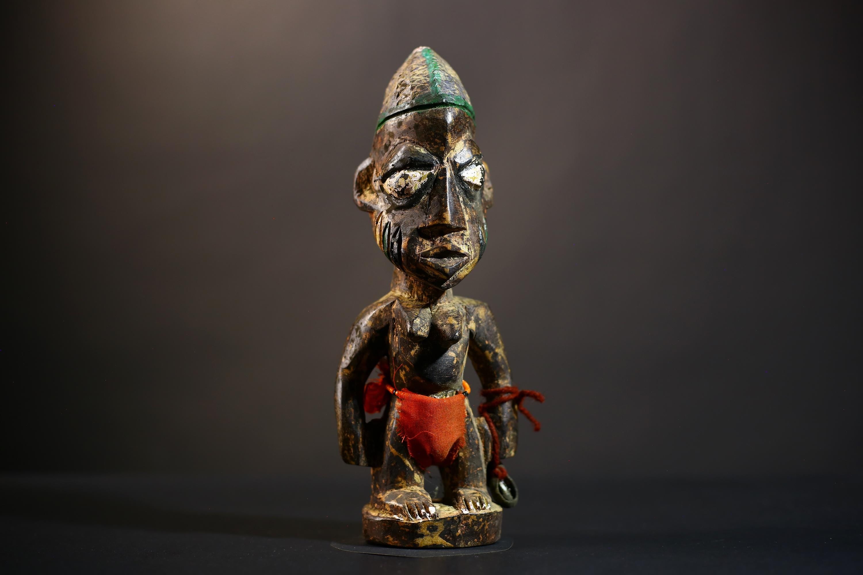 African Yoruba Ibeji Twin Figures | Handcrafted Nigeria Sculpture | Unique Tribal Art | Wooden Decor | Ethnic Home Accent-G4745