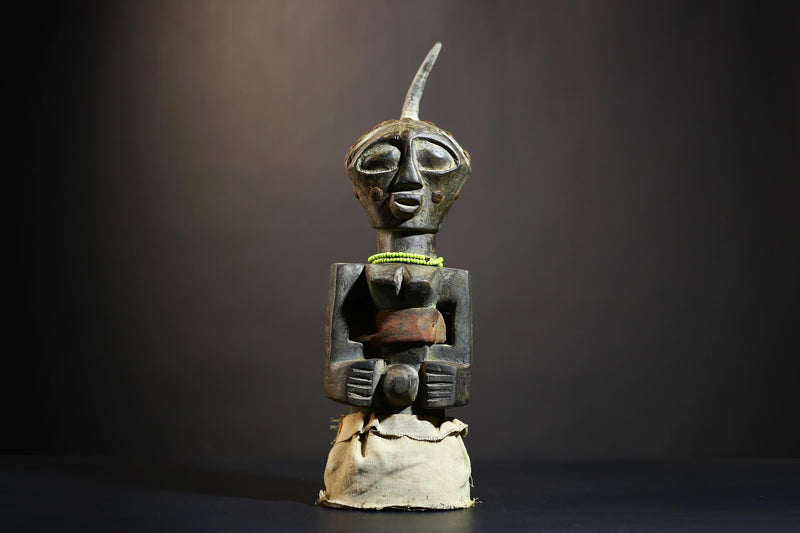 African Songye Kifwebe Figure | Tribal Art from Congo & Zambia | Unique Handcrafted Decor | Ethnic Cultural Collectible -G4769