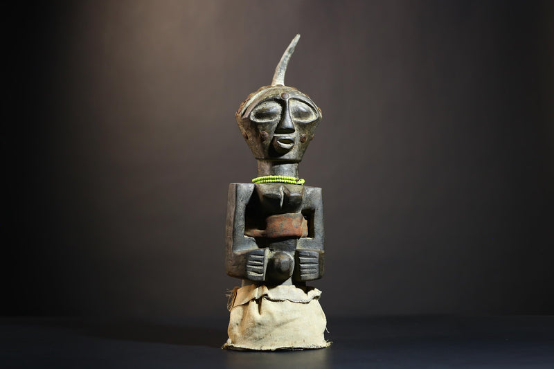 African Songye Kifwebe Figure | Tribal Art from Congo & Zambia | Unique Handcrafted Decor | Ethnic Cultural Collectible -G4769