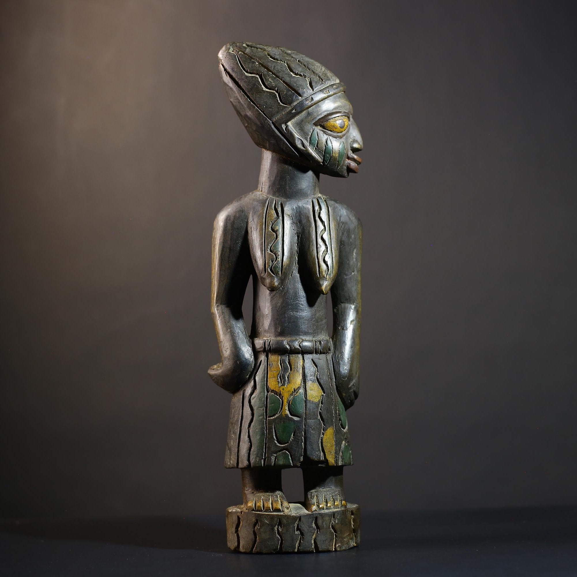 African Buyu Slave Figurine | Unique Tribal Art Piece | Handcrafted Decor | Cultural Collectible | Congo Zambia Heritage Gift -G4761