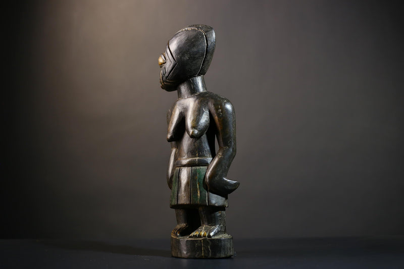 African Buyu Slave Figurine | Unique Tribal Art from Congo | Handmade Decorative Piece | Cultural Heritage Collectible-G4760