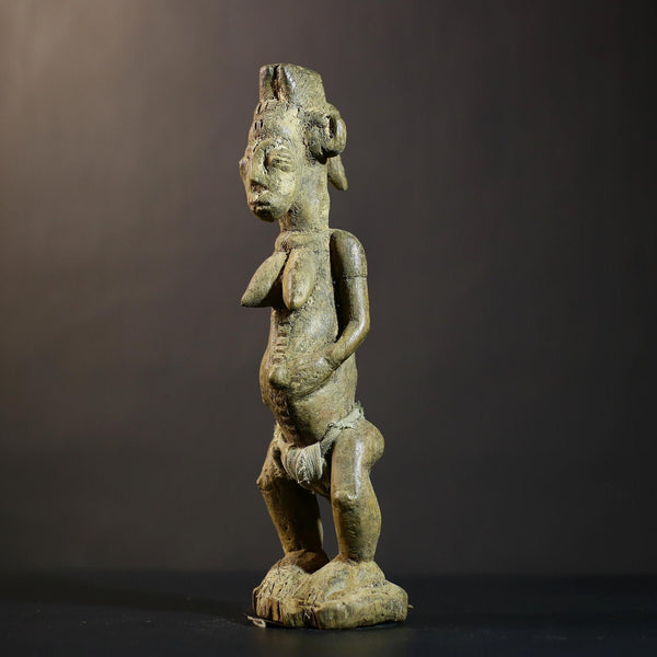 African Tribal Art Figurine | Baule Spirit Spouse | Unique Decorative Piece | Ethnic Home Decor | Handcrafted Artisan Gift  -G4758