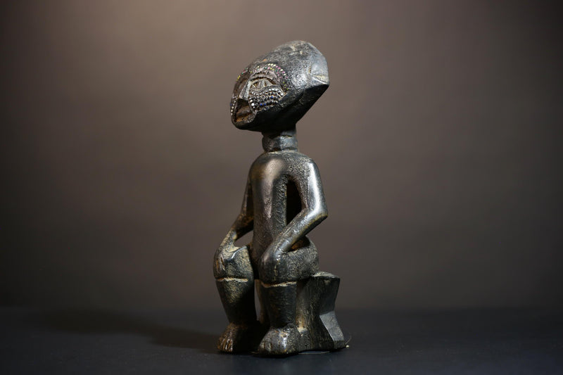 African Art | Rare Maternity Figures | Songye from Former Belgian Congo | Unique Cultural Sculpture | Authentic Tribal Collectible-G4907