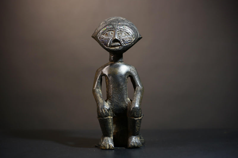 African Art | Rare Maternity Figures | Songye from Former Belgian Congo | Unique Cultural Sculpture | Authentic Tribal Collectible-G4907