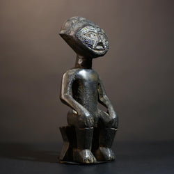 African Art | Rare Maternity Figures | Songye from Former Belgian Congo | Unique Cultural Sculpture | Authentic Tribal Collectible-G4907