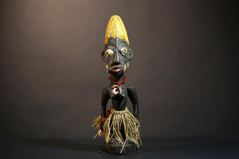 African Yoruba Tribal Figures | Unique Handcrafted Sculptures | Home Decor | Artisan Collectibles | Bohemian Accent Pieces-G4906