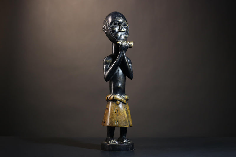 African Hemba Singiti Figure | Handcrafted Tribal Art | Unique Sculpture | DRC Artisan Decor | Cultural Home Accent  -G4903