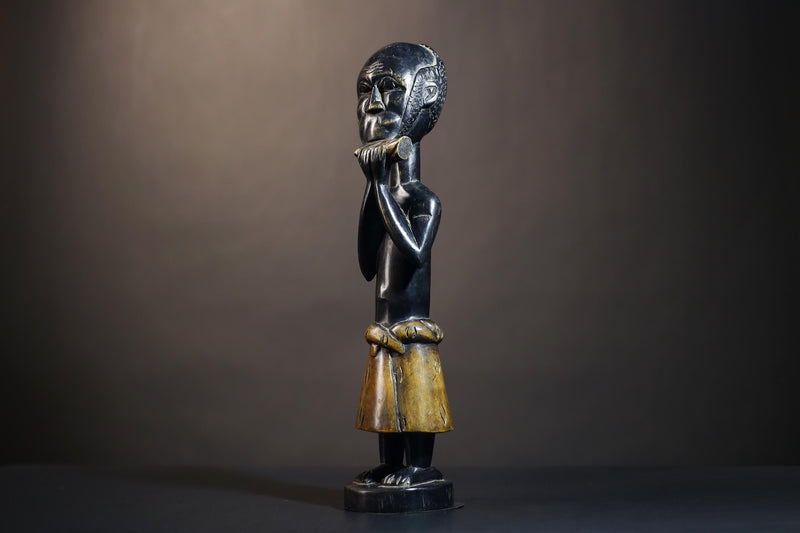 African Hemba Singiti Figure | Handcrafted Tribal Art | Unique Sculpture | DRC Artisan Decor | Cultural Home Accent  -G4903