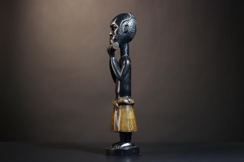 African Hemba Singiti Figure | Handcrafted Tribal Art | Unique Sculpture | DRC Artisan Decor | Cultural Home Accent  -G4903