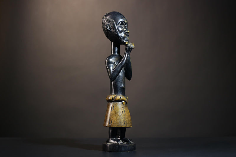 African Hemba Singiti Figure | Handcrafted Tribal Art | Unique Sculpture | DRC Artisan Decor | Cultural Home Accent  -G4903