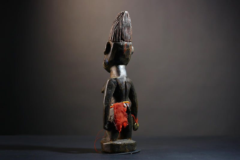 African Yoruba Male Twin Figure | Saki Oyo Traditional Craft | Unique Cultural Art | Handmade Decor | Collectible Statue Piece-G4782