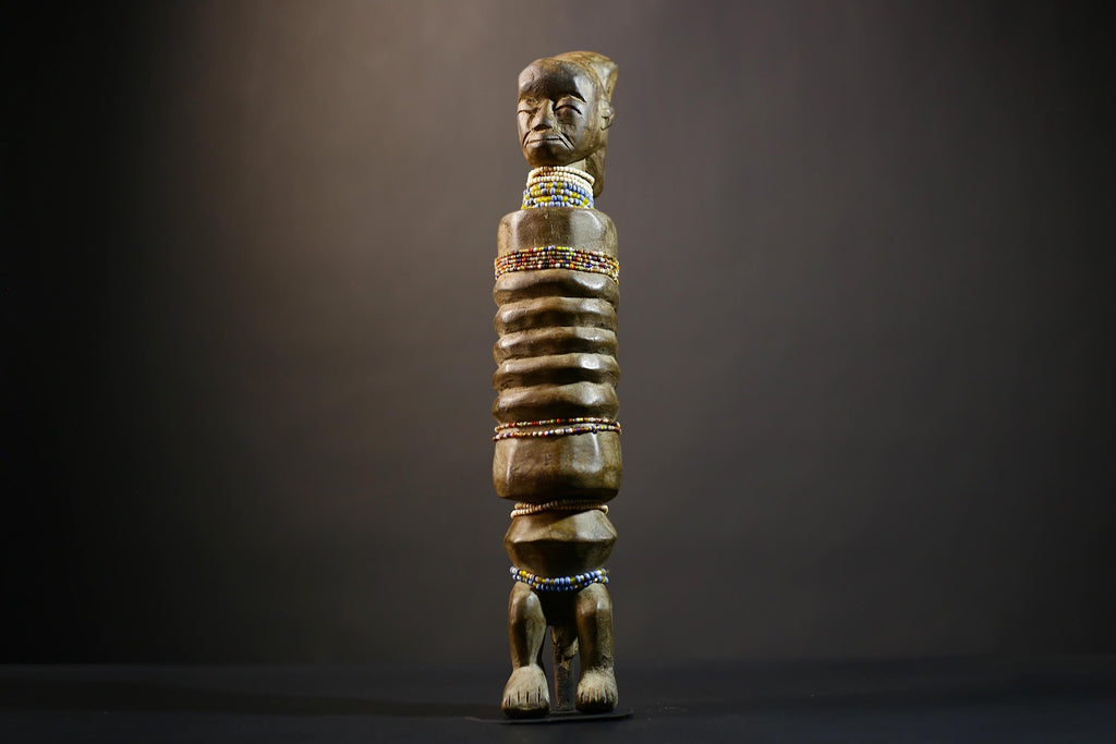 African Senufo Wooden Degele Mask | Tribal Art Decoration | Hand-Carved Ceremony Figure | Unique Wall Art | Authentic Cultural Piece -G4779