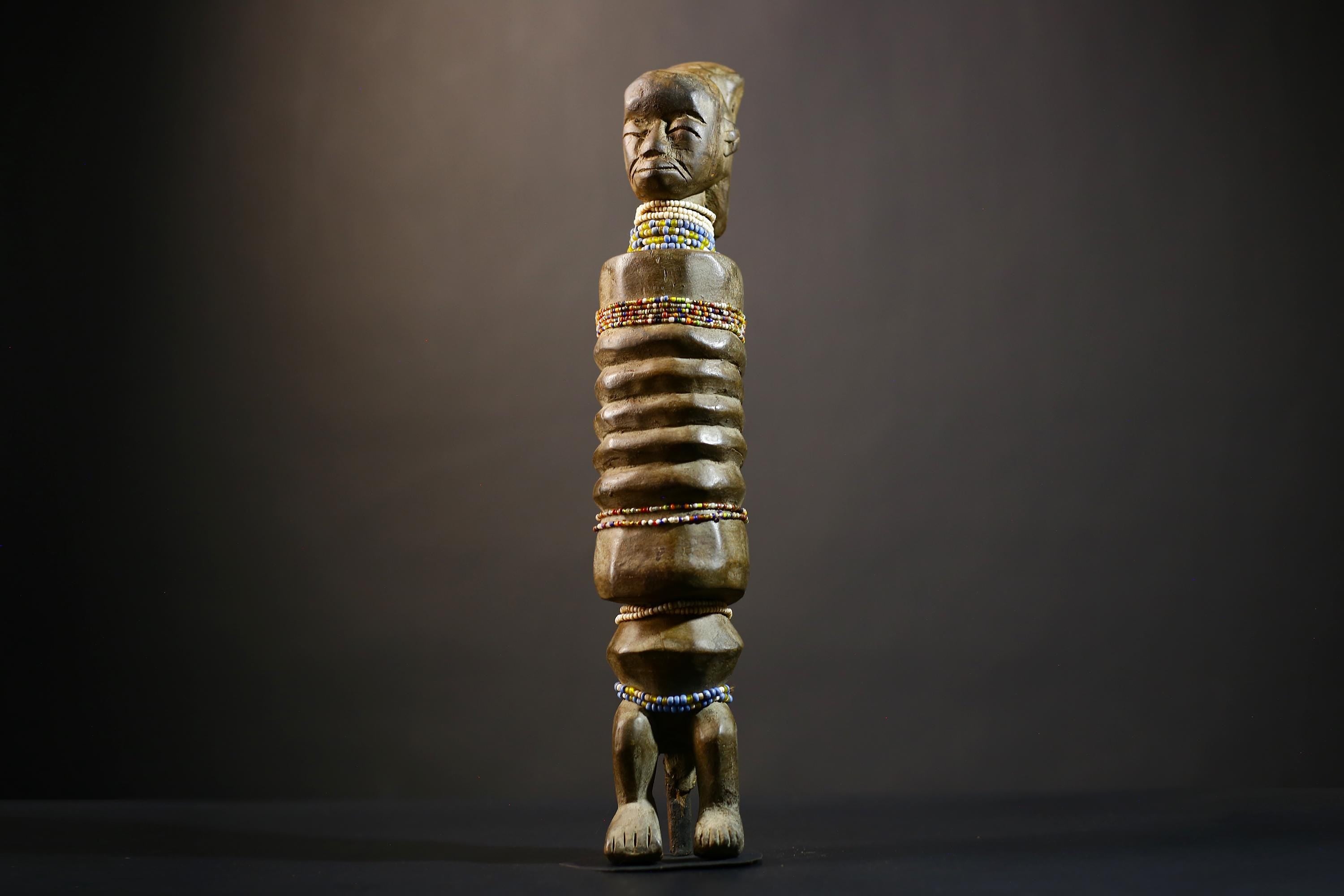 African Senufo Wooden Degele Mask | Tribal Art Decoration | Hand-Carved Ceremony Figure | Unique Wall Art | Authentic Cultural Piece -G4779