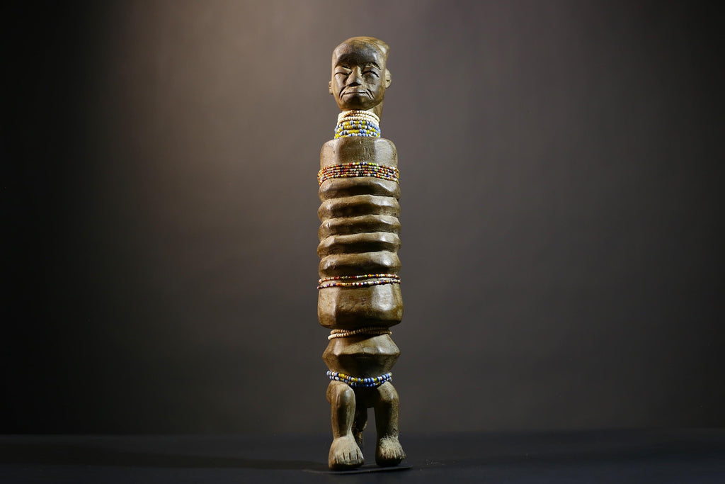 African Senufo Wooden Degele Mask | Tribal Art Decoration | Hand-Carved Ceremony Figure | Unique Wall Art | Authentic Cultural Piece -G4779