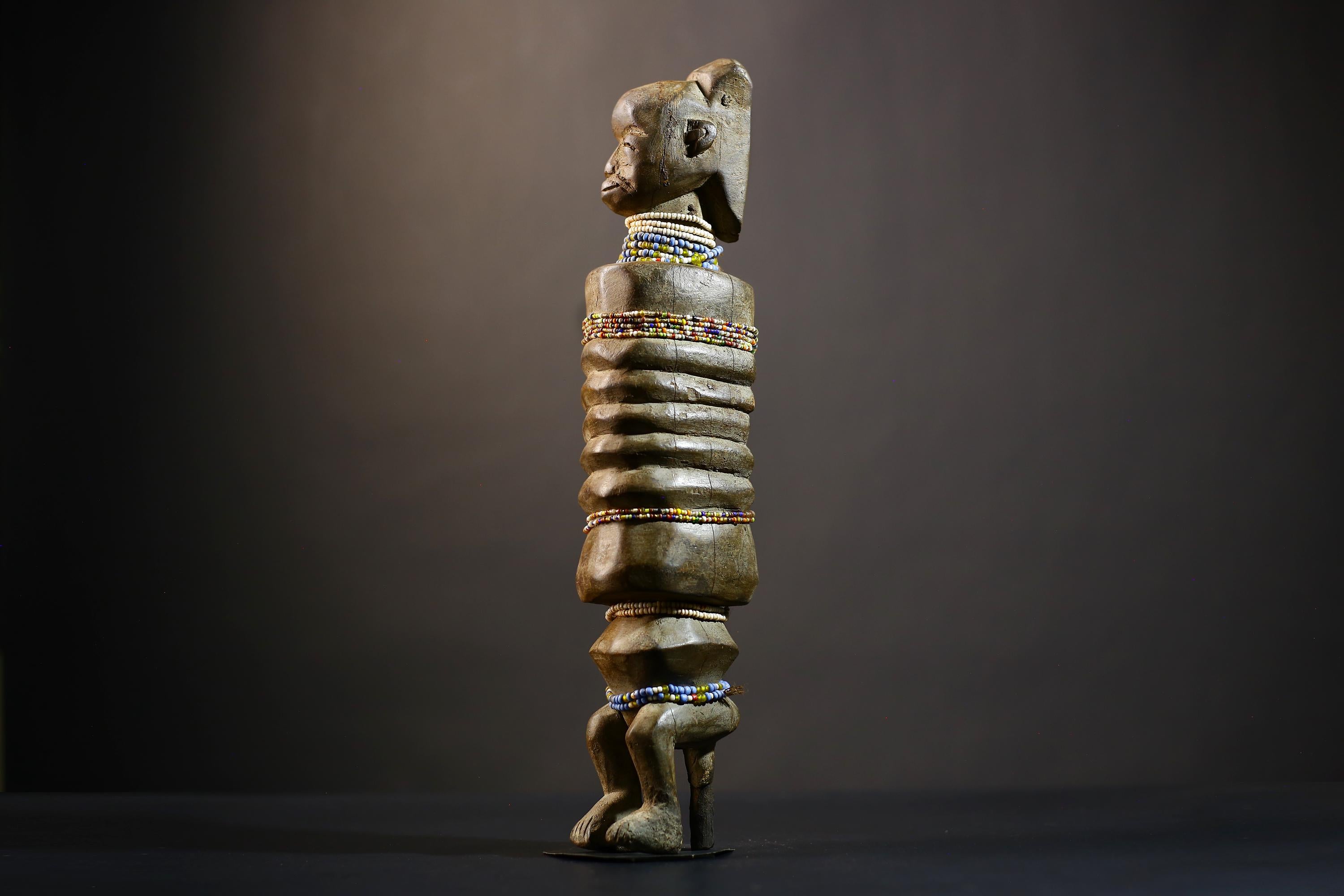 African Senufo Wooden Degele Mask | Tribal Art Decoration | Hand-Carved Ceremony Figure | Unique Wall Art | Authentic Cultural Piece -G4779