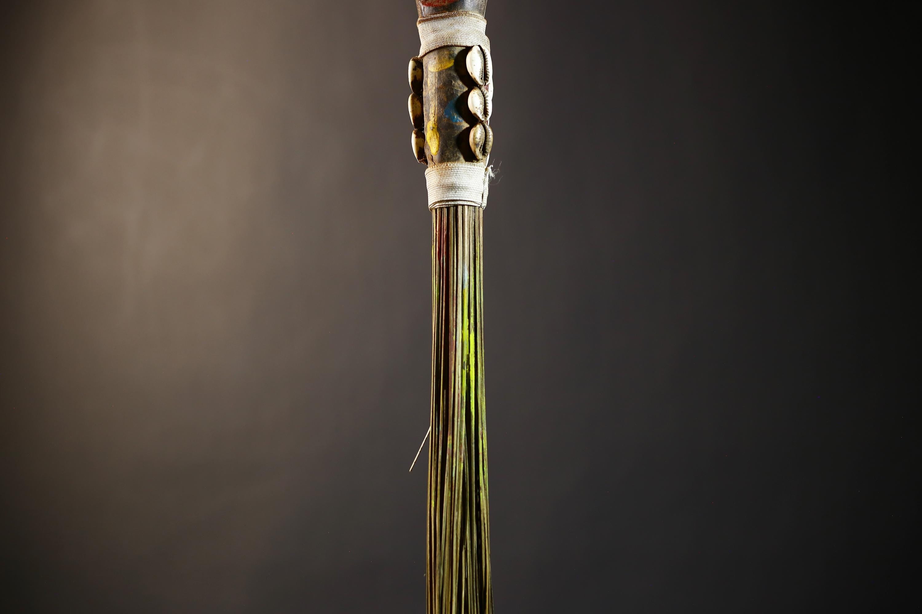 African Traditional Fly Whisk Handmade Straw | Tribal Ceremonial Decor | Unique Cultural Accent | Artisan Home Decoration Piece-G4777