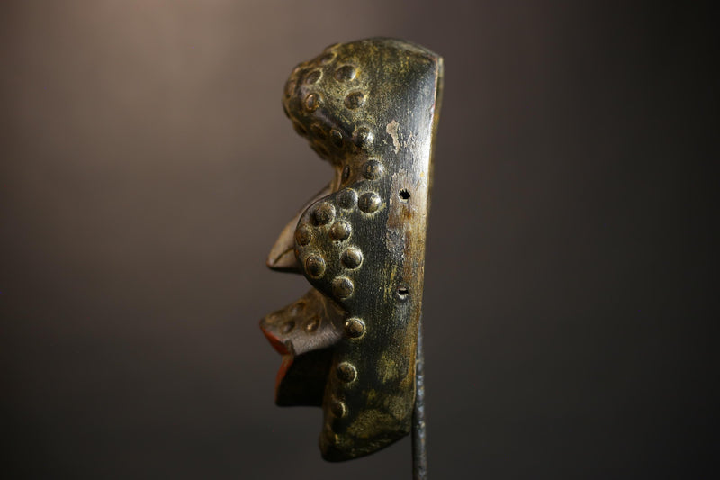African Mask | Dan Kran Tribal Handmade | Wall Decor | Ethnic Vintage Art | Unique Collectible Piece-G4917