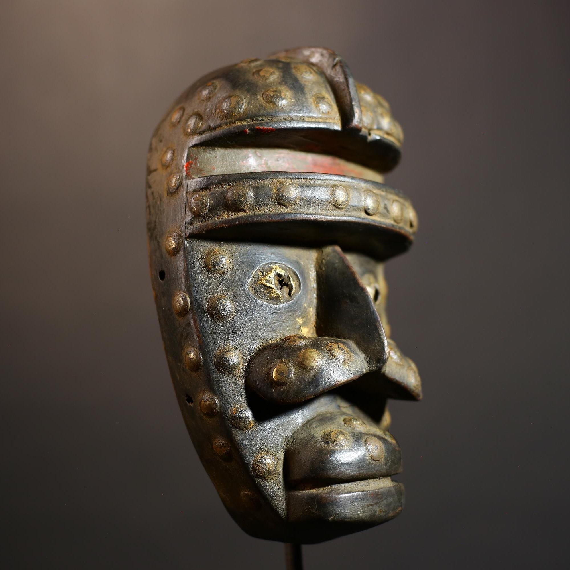 African Tribal Mask | Dan Kran Wood Wall Art | Handmade Vintage Decor | Ethnic Wall Hanging | Unique Home Decor Item-G4916