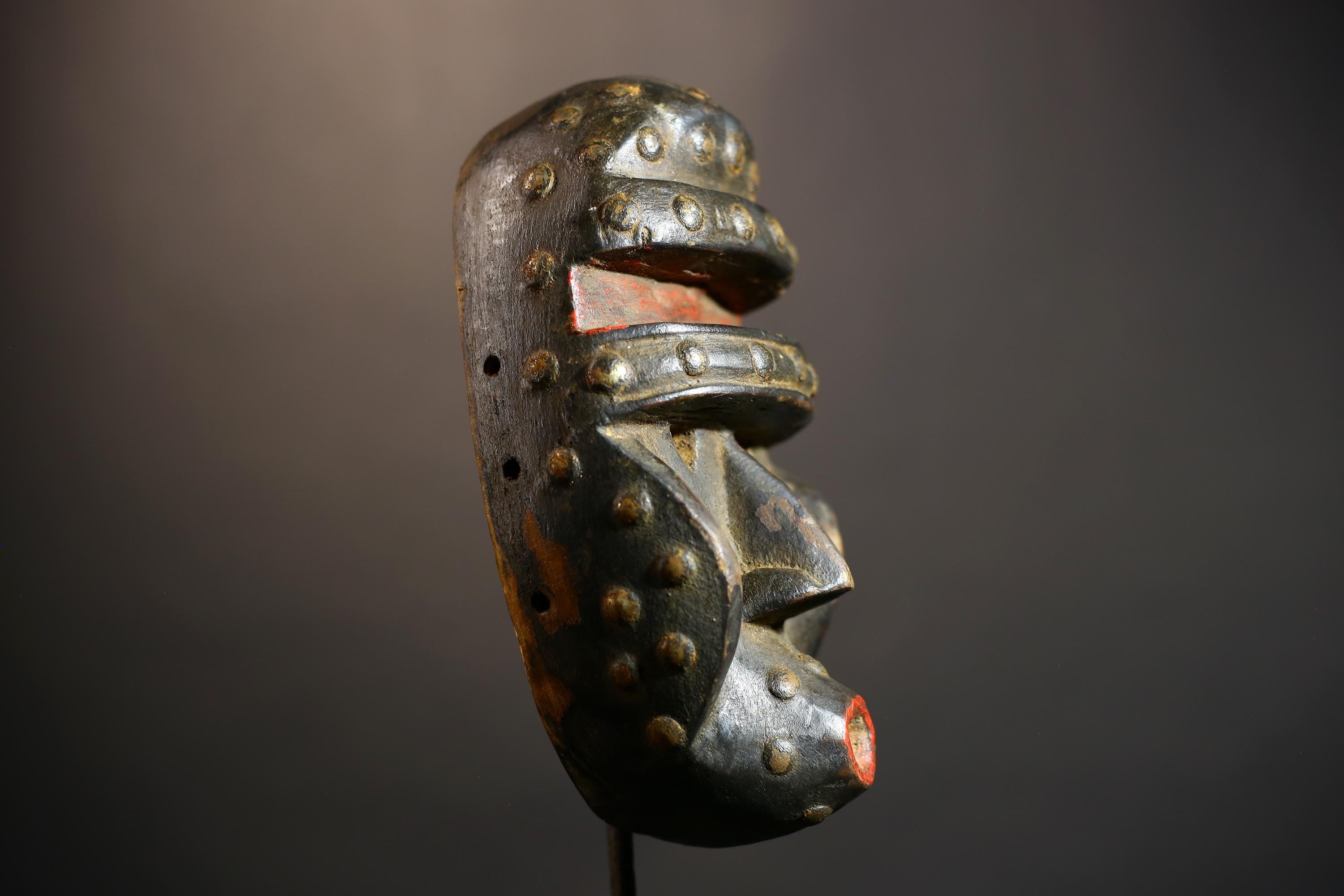 African Female Mask | Vintage Tribal Wood Wall Art | Handmade Decor | Unique Ethnic Decoration | Artisan Craftsmanship-G4915