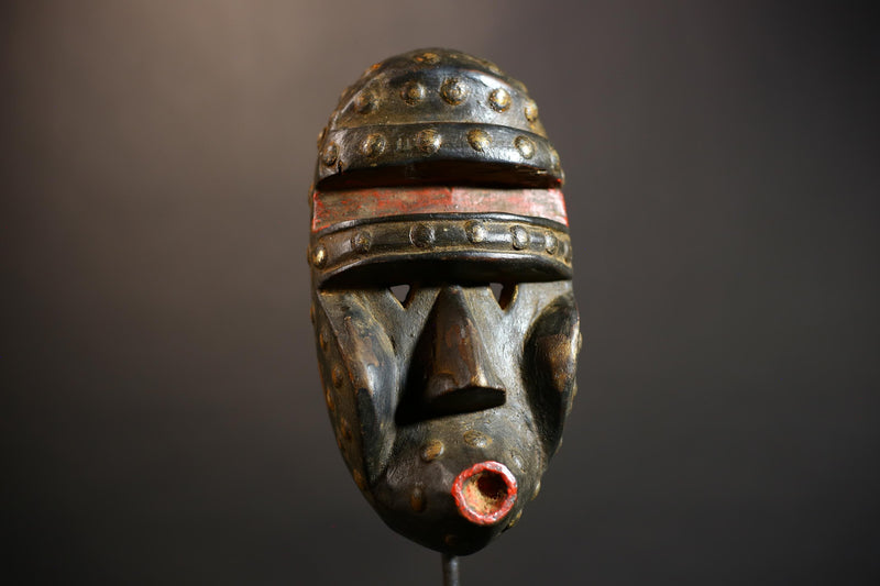 African Female Mask | Vintage Tribal Wood Wall Art | Handmade Decor | Unique Ethnic Decoration | Artisan Craftsmanship-G4915
