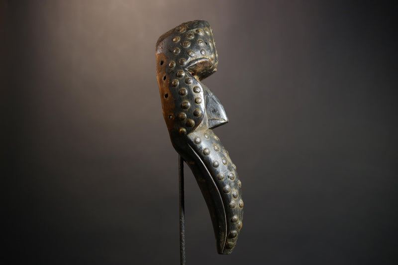 African Tribal Bird Mask | Hand-Carved Wood Decor | Authentic Traditional Art | Unique Cultural Wall Hanging | Artisan Craft-G4913