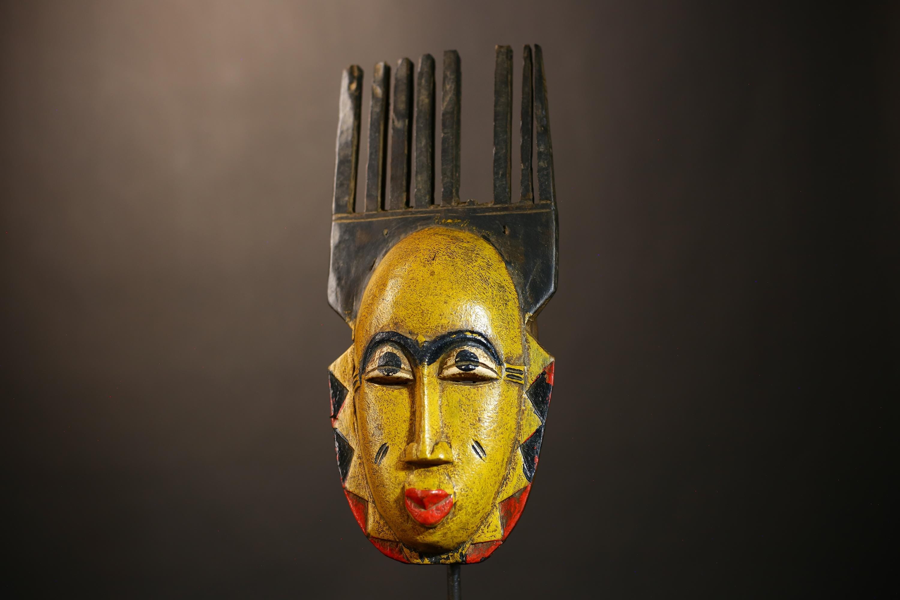 Handmade Bambara Ntomo Initiation Mask | African Tribal Wall Art | Unique Wooden Home Décor | Cultural Masque Display-G4926