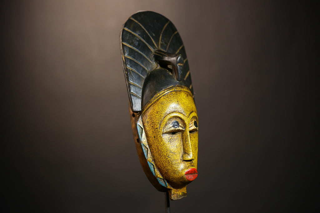 Handmade Bambara Ntomo Initiation Mask | African Tribal Wall Art | Unique Wooden Home Décor | Cultural Masque Display -G4925