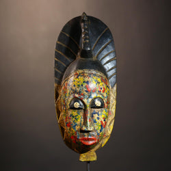 Handcrafted Guro Baule African Masks | Unique Wall Decor | Cultural Gift | Wooden Tribal Mask Art-G4923