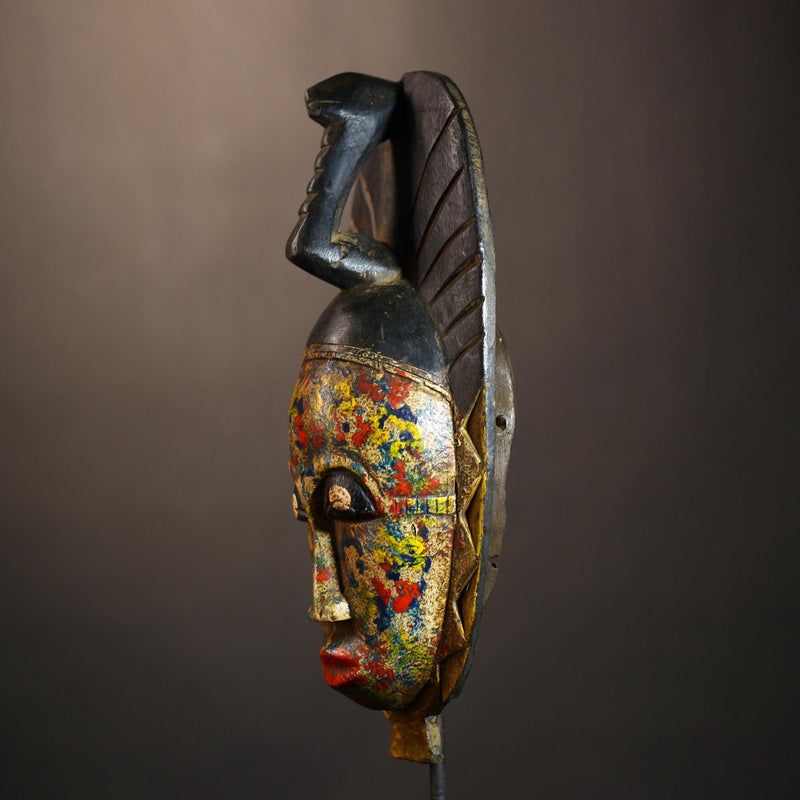 Handcrafted Guro Baule African Masks | Unique Wall Decor | Cultural Gift | Wooden Tribal Mask Art-G4923