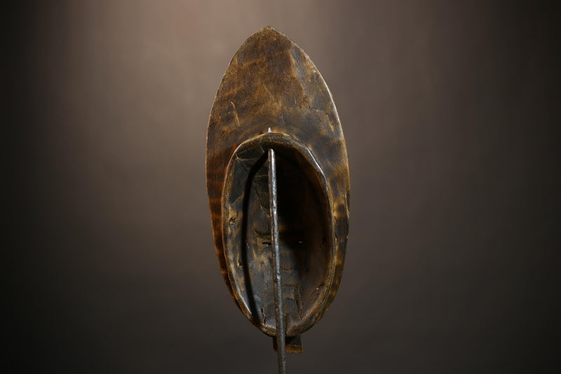 Hand-Carved Guro African Face Mask | Wooden Wall Art | Vintage Tribal Decor | Unique Cultural Accent Piece for Home-G4936